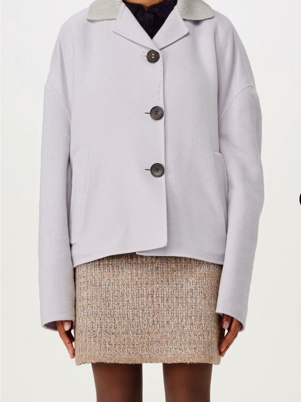 Marni Light Gray Single Breasted Wool Cashmere Jacket NWT Current Season